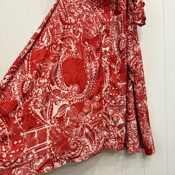 Lauren Ralph Lauren Belted Paisley Midi Shirt Dress Collared Pleated NWOT Size 4 - Picture 6 of 16